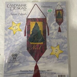 Candamar Designs Christmas FLORENTINE NOEL DOOR HANGER felt embroidery kit 80357